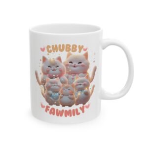 Cute Cat Family Ceramic Mug - Perfect Gift for Cat Lovers