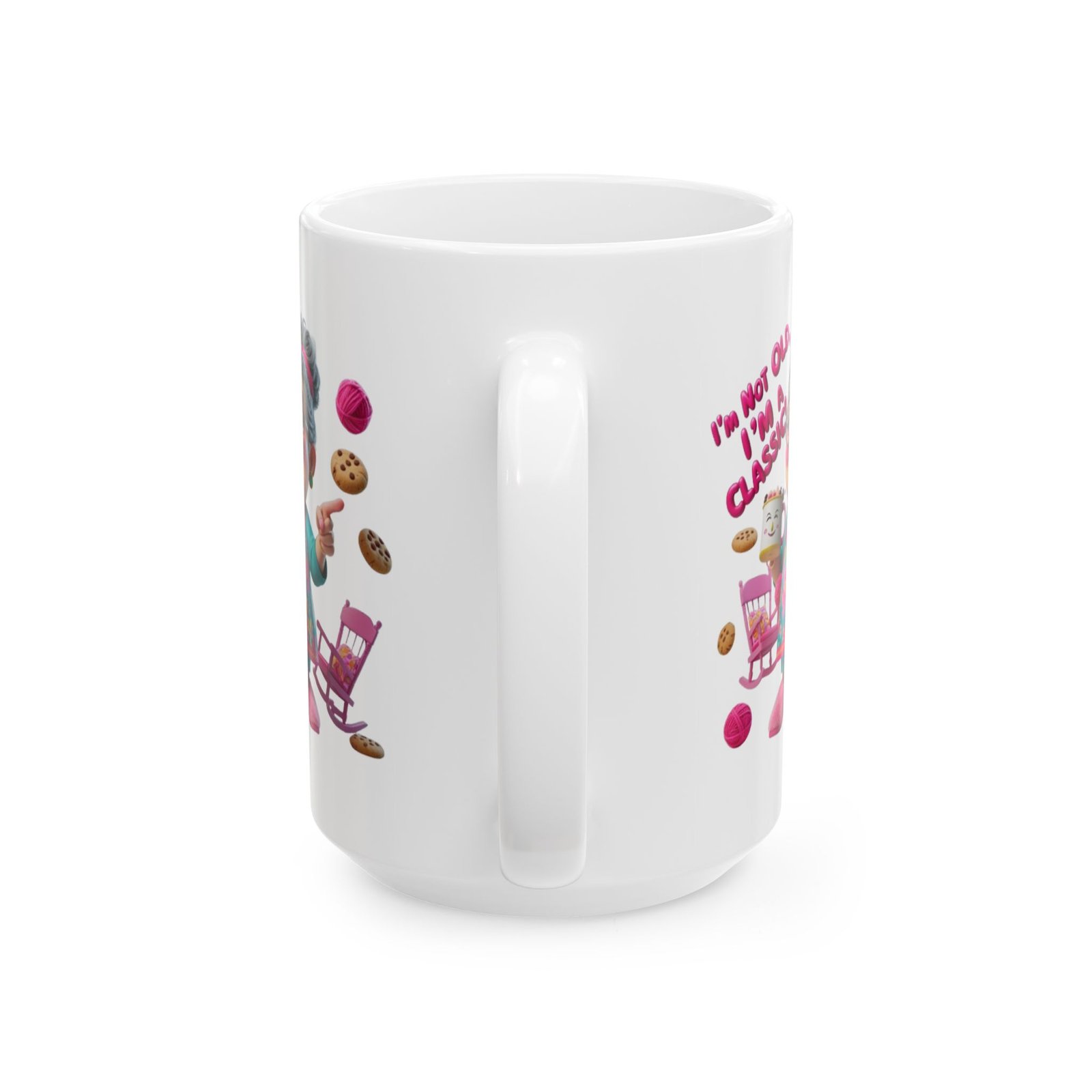 “I’m Not Old, I’m a Classic!” – Funny Cartoon Granny Mug - Image 6